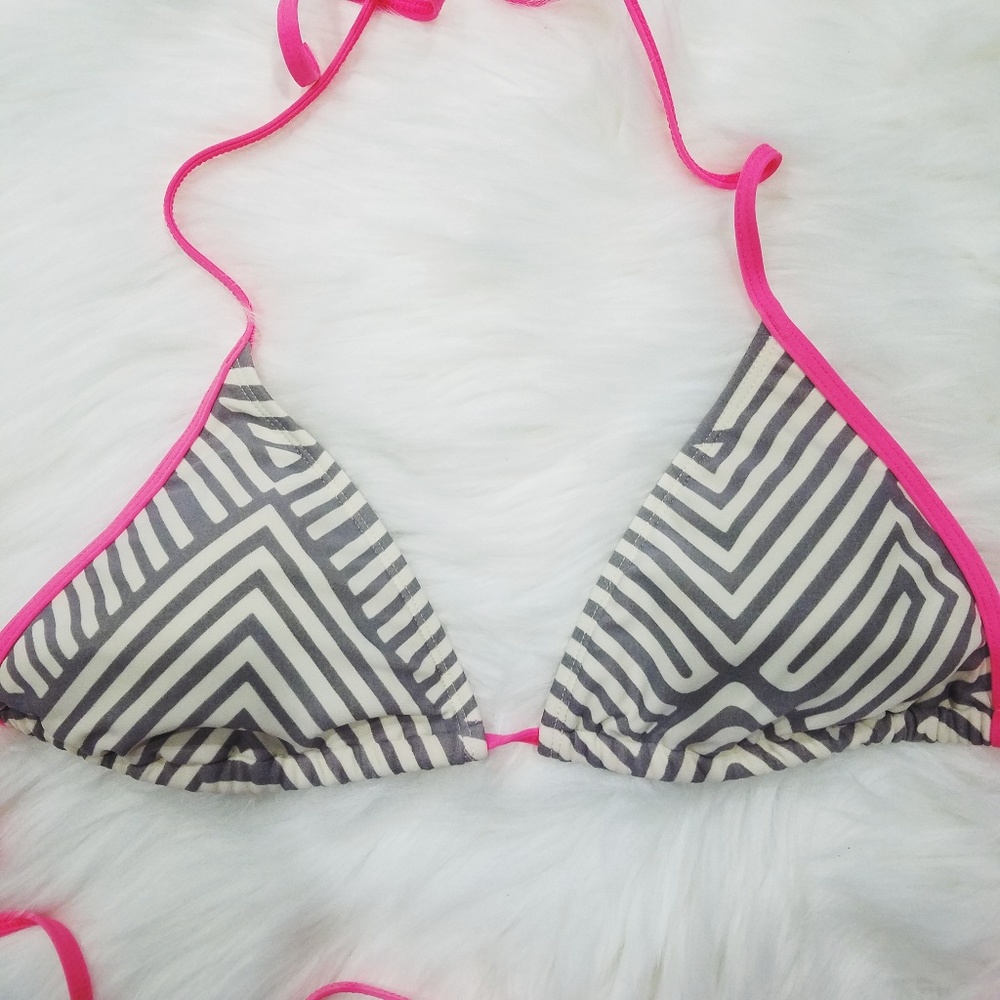 Eidon Gray and pink Bikini top